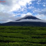 beautiful view of mount kerinci from kersik tua