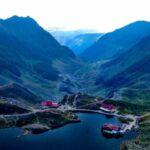 view of lacul balea in fagaras mountains