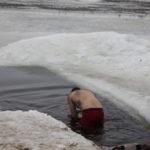 ice swimming in neva river saint petersburg