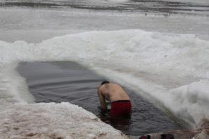 ice swimming in neva river saint petersburg
