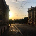 streets of ancona at sunset