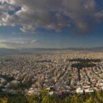 panoramic athens view from lycabettus hill