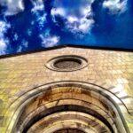 church of saint sava arch and blue sky in belgrade