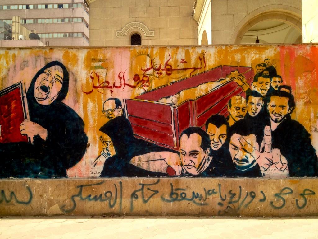 cairo egypt funeral graffiti
