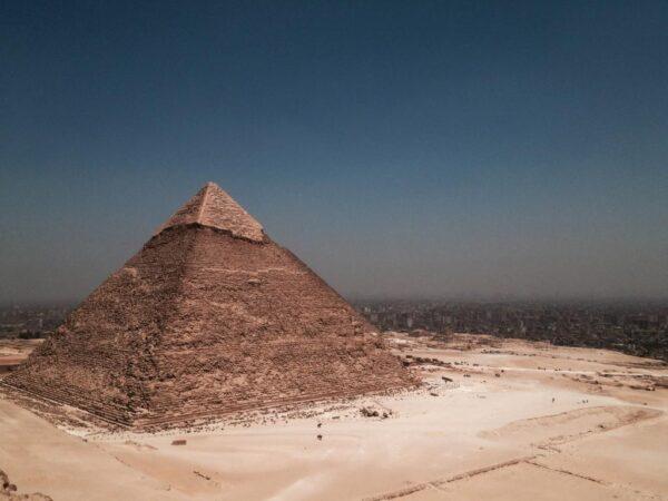 cairo egypt view of cairo from the top of the pyramid