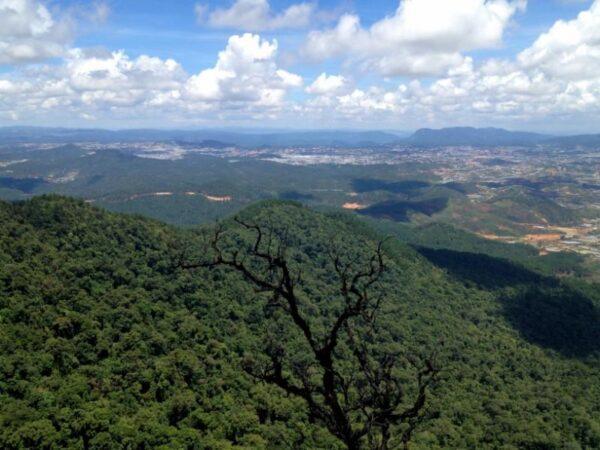 view from top of lang biang mountain