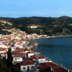 lymni town on north evia island greece