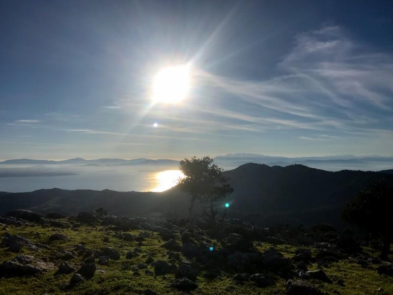 Θέα του Βορείου Ευβοϊκου από την κορυφή του Ξηρού Όρος