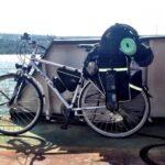 crossing danube with a bicycle in oryahovo