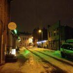 night street in pärnu, estonia