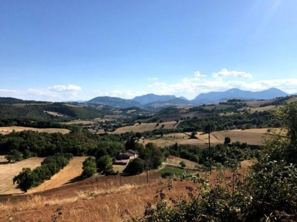 North view of monte cucco in marche