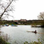 man kayaking in thames river in richmond