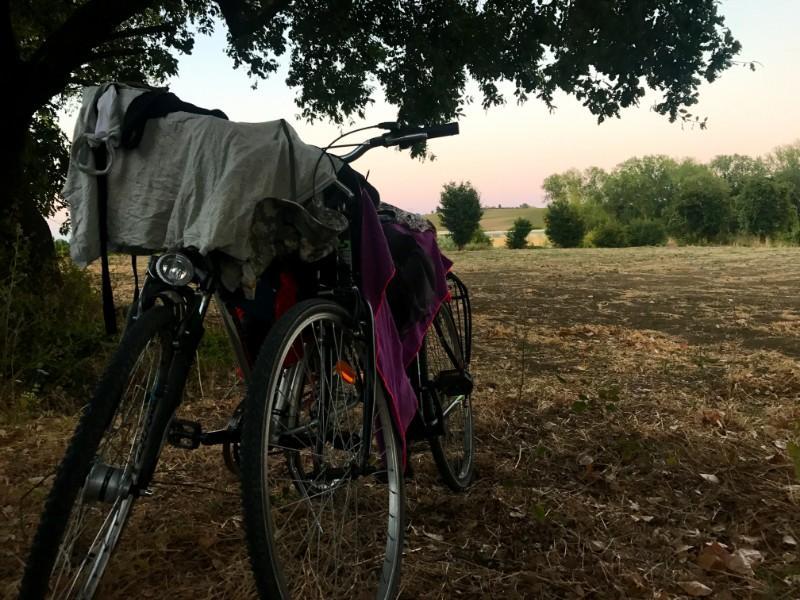 camping near rimini while on a cycling trip in italy