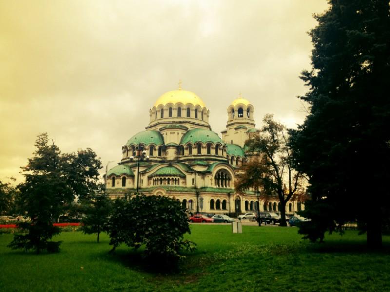alexander nevsky cathedral under pale sky