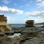 white rock formations east malta