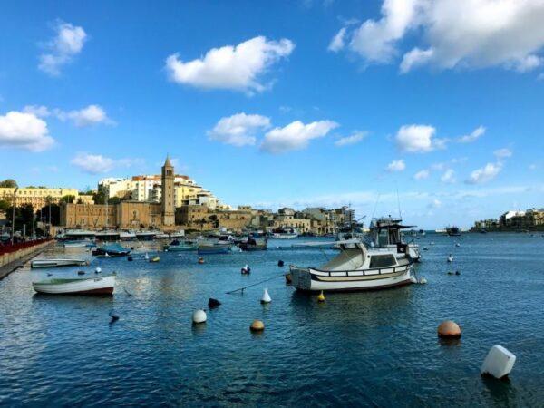 boats in marsaskala bay malta