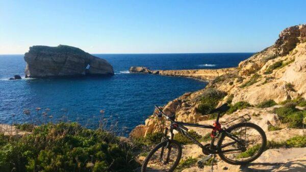 dwejra bay gozo malta cycling to gozo