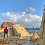 valetta malta breakwater brdige from under st elmo fort