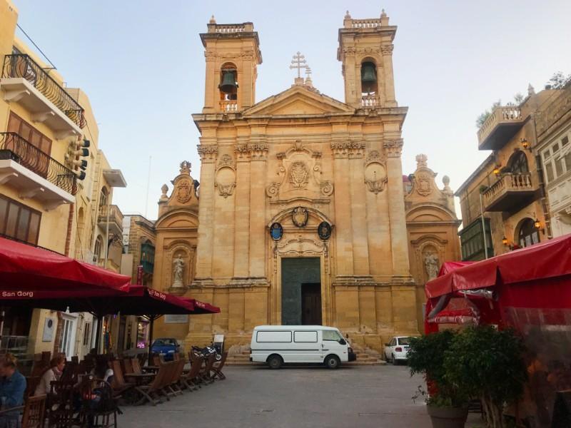victoria gozo malta st george basilica facade
