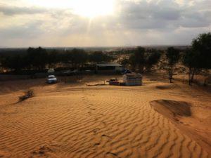 Sunrise over the Wahiba Sands oman road trip