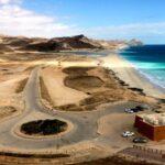 View of Mughsail Beach from atop the bluff marneef cave salalah oman