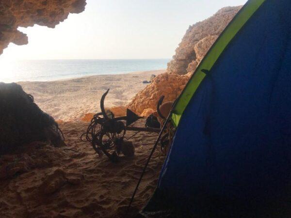 camping on ras al jinz turtle beach oman