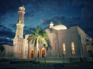 Sultan Qaboos Mosque of Salalah at night