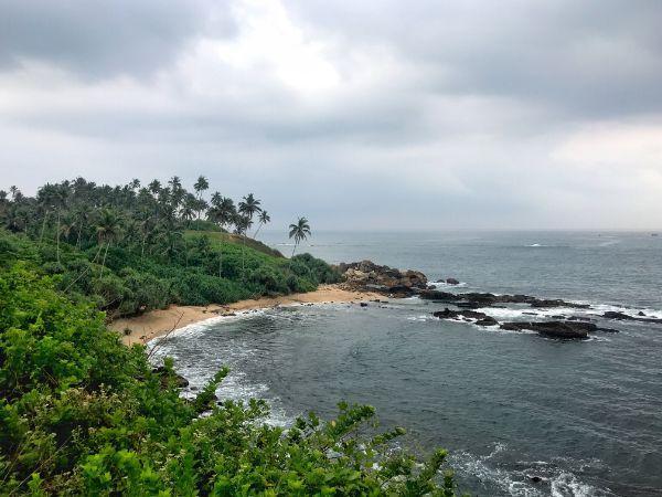 Secret side-beach of Mirissa beach in sri lanka