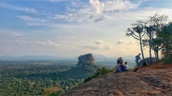 view of sigiriya from pidurangala