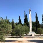 pedion areos park athens greece statue of athena