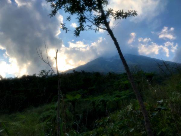 View of the crater from the camp 1 mount mayon lidong 