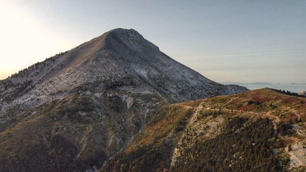 hiking mount dirfys evia island greece