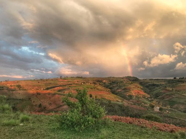 rainbow in the madagascar highlands
