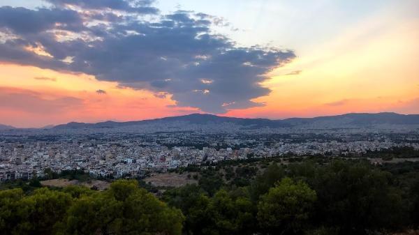After sunset at the Areopagus Hill