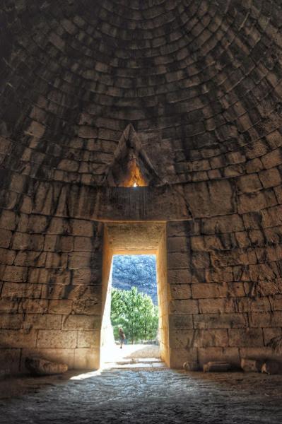 Inside the tholos tomb of agamemnon