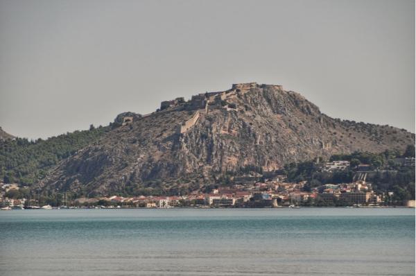 Nafplion city from across the bay picture