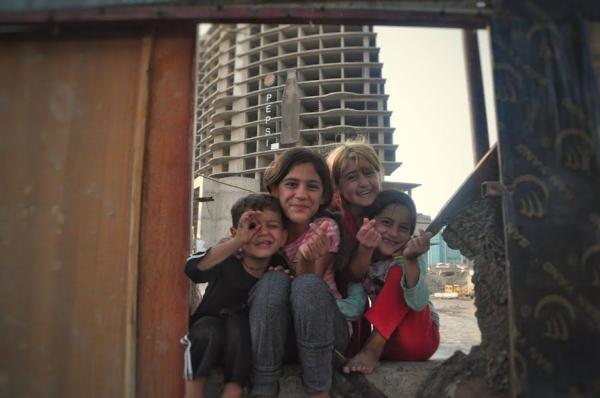 refugee kids in erbil, iraqi kurdistan