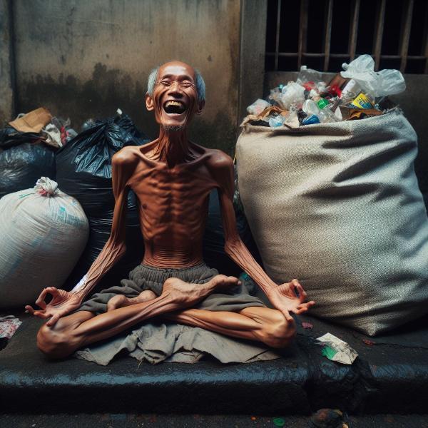 A Homeless Guy in a Random Alley of Saigon