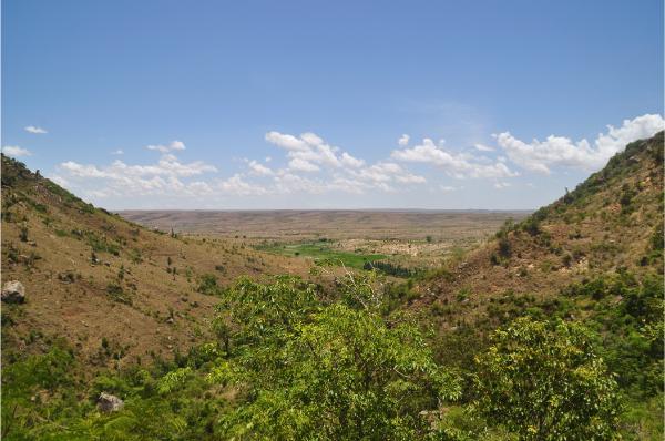 view from the isalo mountain in madagascar 