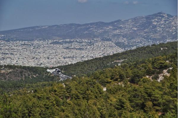 A nice view of Mount Pentelicus and northeastern Athens