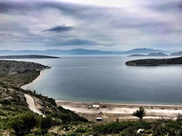 View of Kondyli Beach in nafplio greece