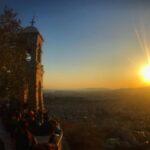 sunset from lycabettus hill in athens