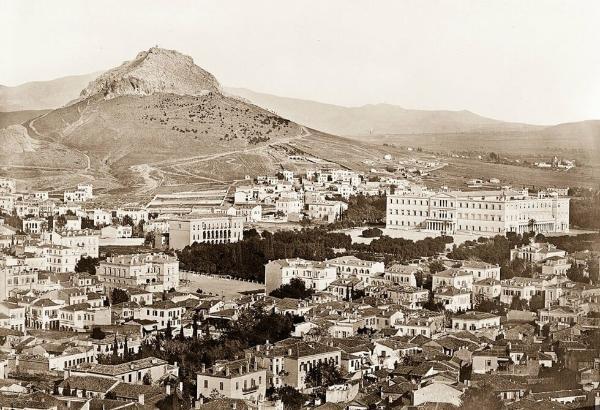 Mount Lycabettus, Athens historic photograph without trees from 1887