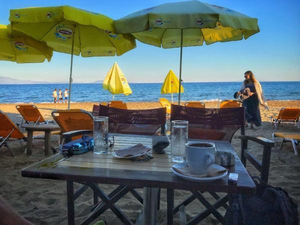 Coffee on the beach marathon greece 
