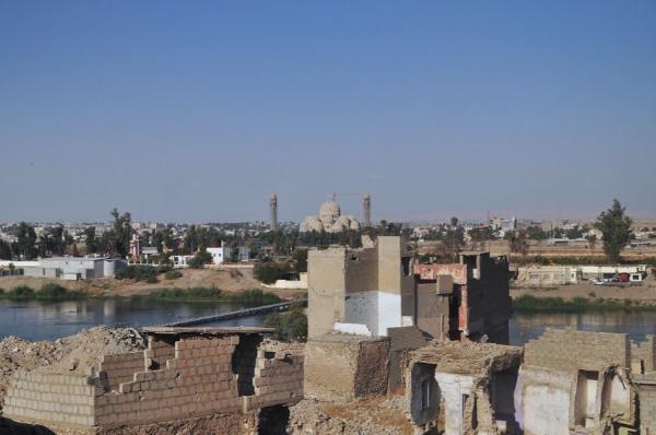 view of tigris and great mosque of mosul from rooftop 