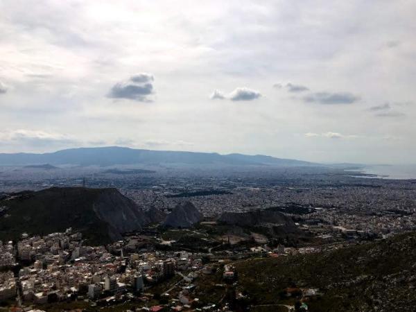 great view of athens from mount aigaleo