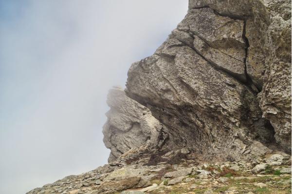 Imposing rock formations south evia island mount ochi