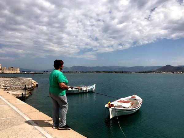 Fishing at Nafplio port greece
