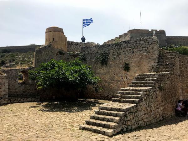 Wandering around palamidi fort's premises in nafplio greece