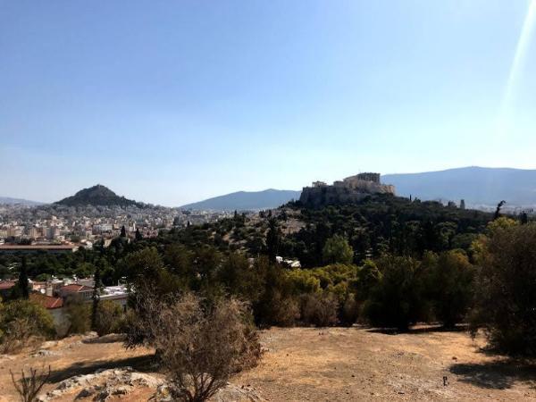 Acropolis and Lycabettus from Pnyx Hill